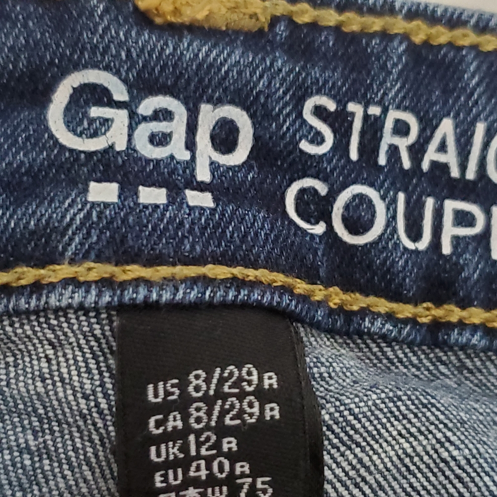 GAP Straight Cuff Cropped Jeans Women's Size 8 - Picture 10 of 11